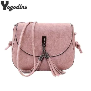 2019 New Arrival Women Tassel Messenger Bags Vintage Designer Handbags High Quality Shoulder Bag CrossBody Bag Mini Purse