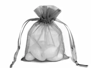 4x6 Silver Sheer Organza Bags -10 pcs