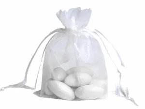 4x6 White Sheer Organza Bags -10 pcs