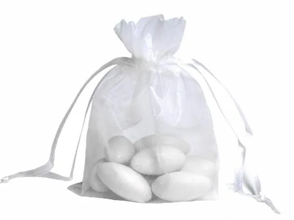 4x6 White Sheer Organza Bags -10 pcs