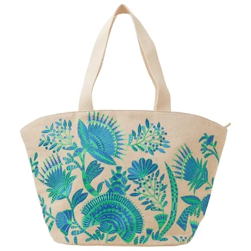 Accessorize London Women's Embroidered Beach Tote Bag