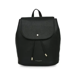 Accessorize London Women'S Faux Leather Black Khloe Backpack