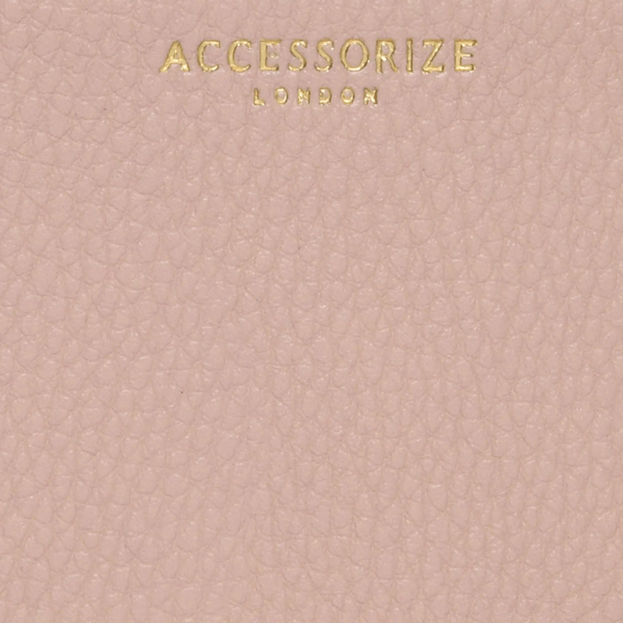 Accessorize London Women's Faux Leather Nude Plain Card Holder