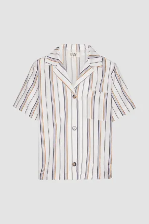 Alzada Unisex Shirt Stripes White