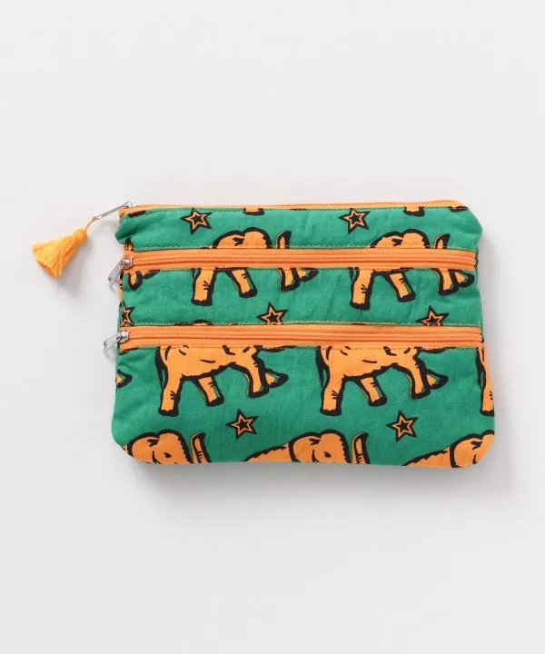 Animal Triple Zip Pouch