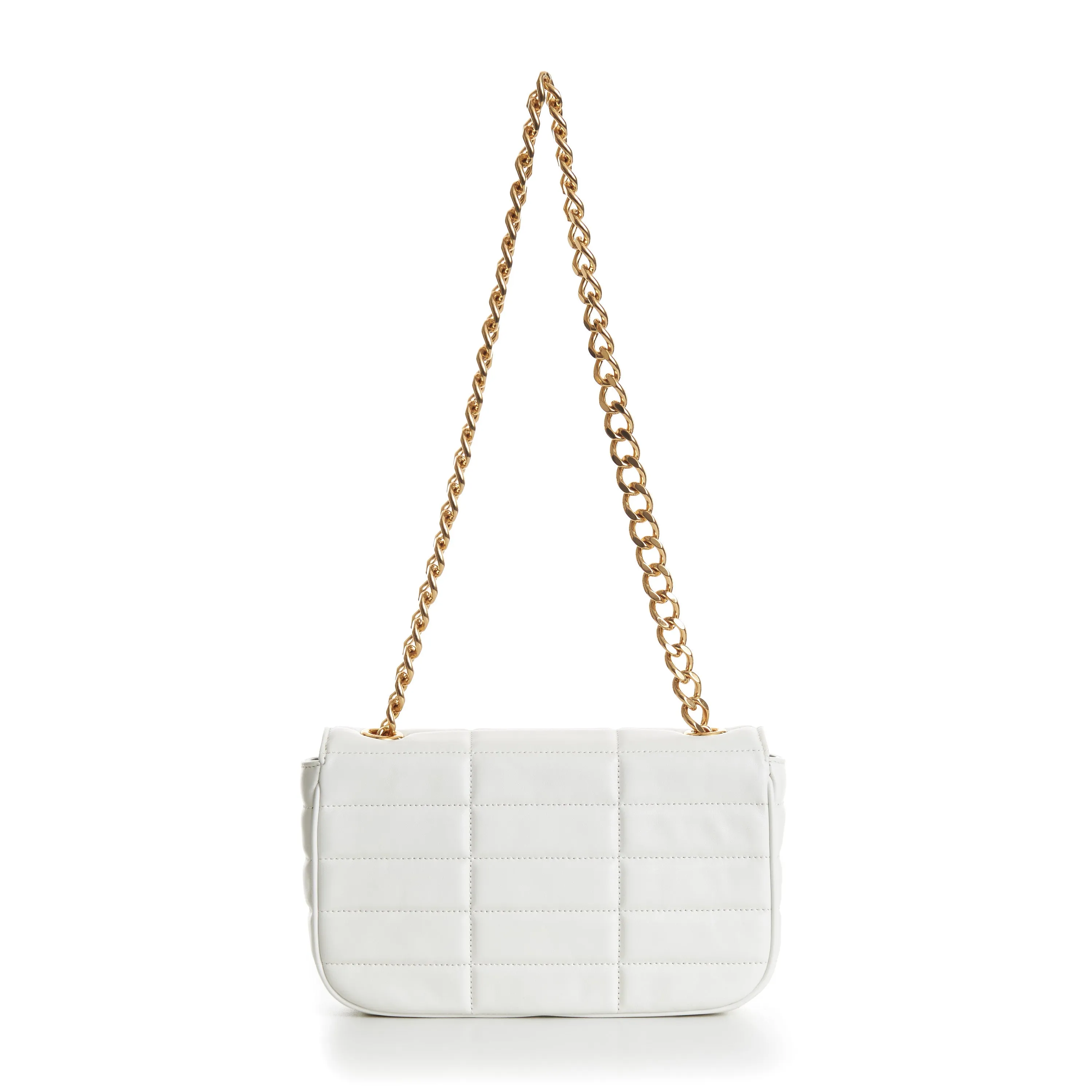 Arctic White Chain Shoulder Bag - Matelasse Quilted Calfskin