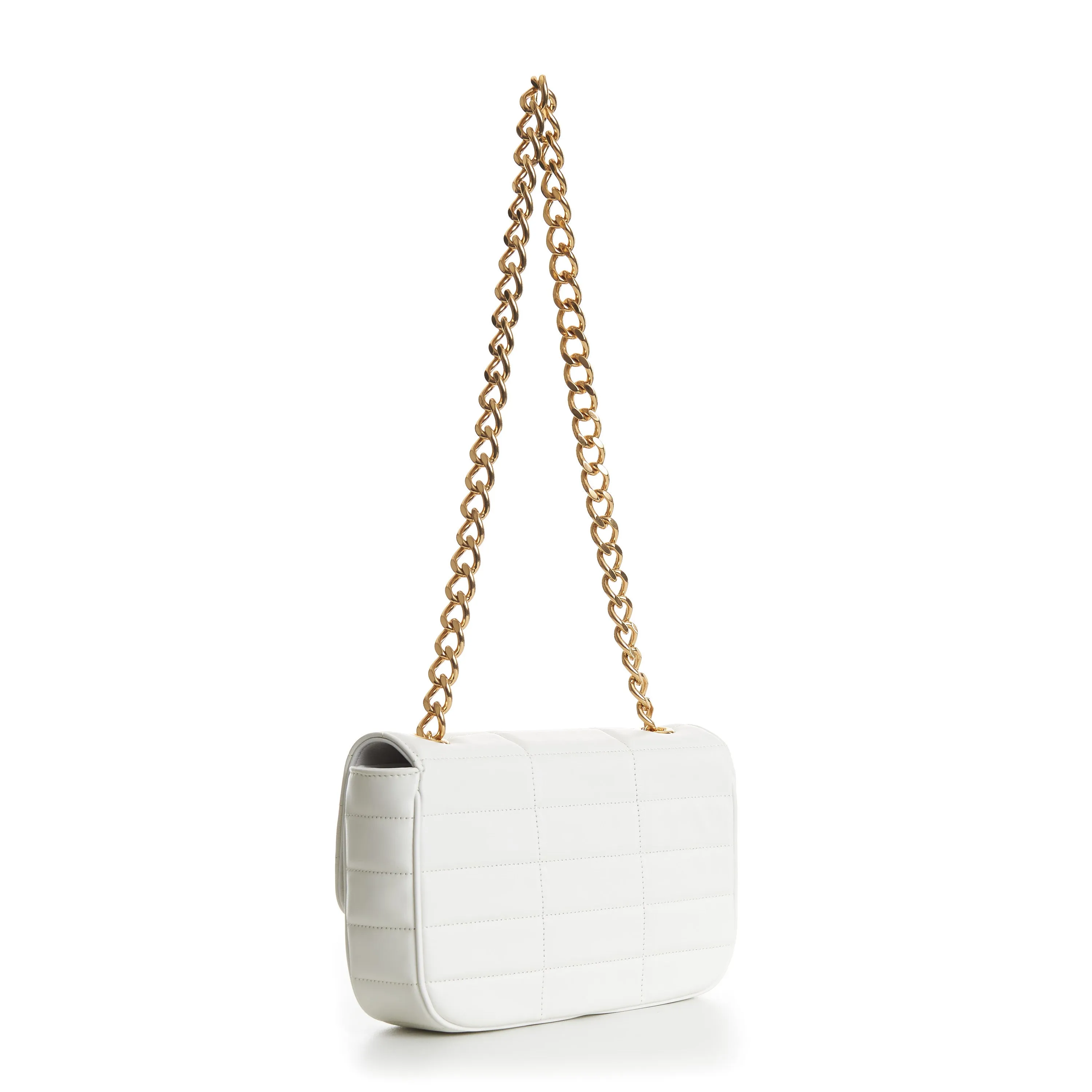 Arctic White Chain Shoulder Bag - Matelasse Quilted Calfskin