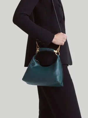 Athena Small Green Leather Bag