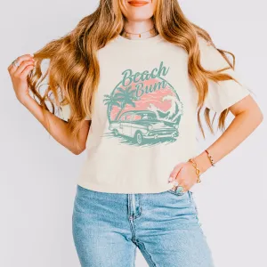 Beach Bum Vintage Car | Relaxed Fit Cropped Tee