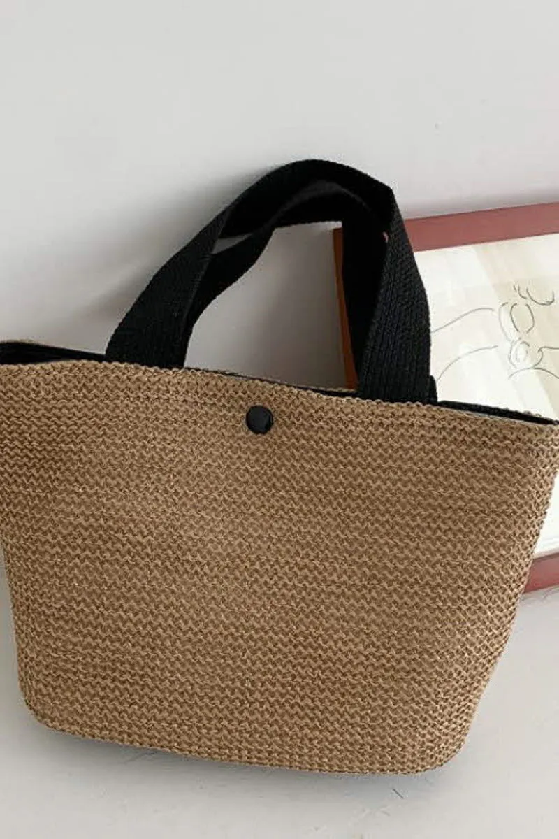 BEACH VACATION WOVEN STRAW BAG