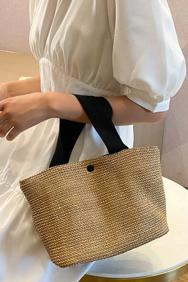 BEACH VACATION WOVEN STRAW BAG