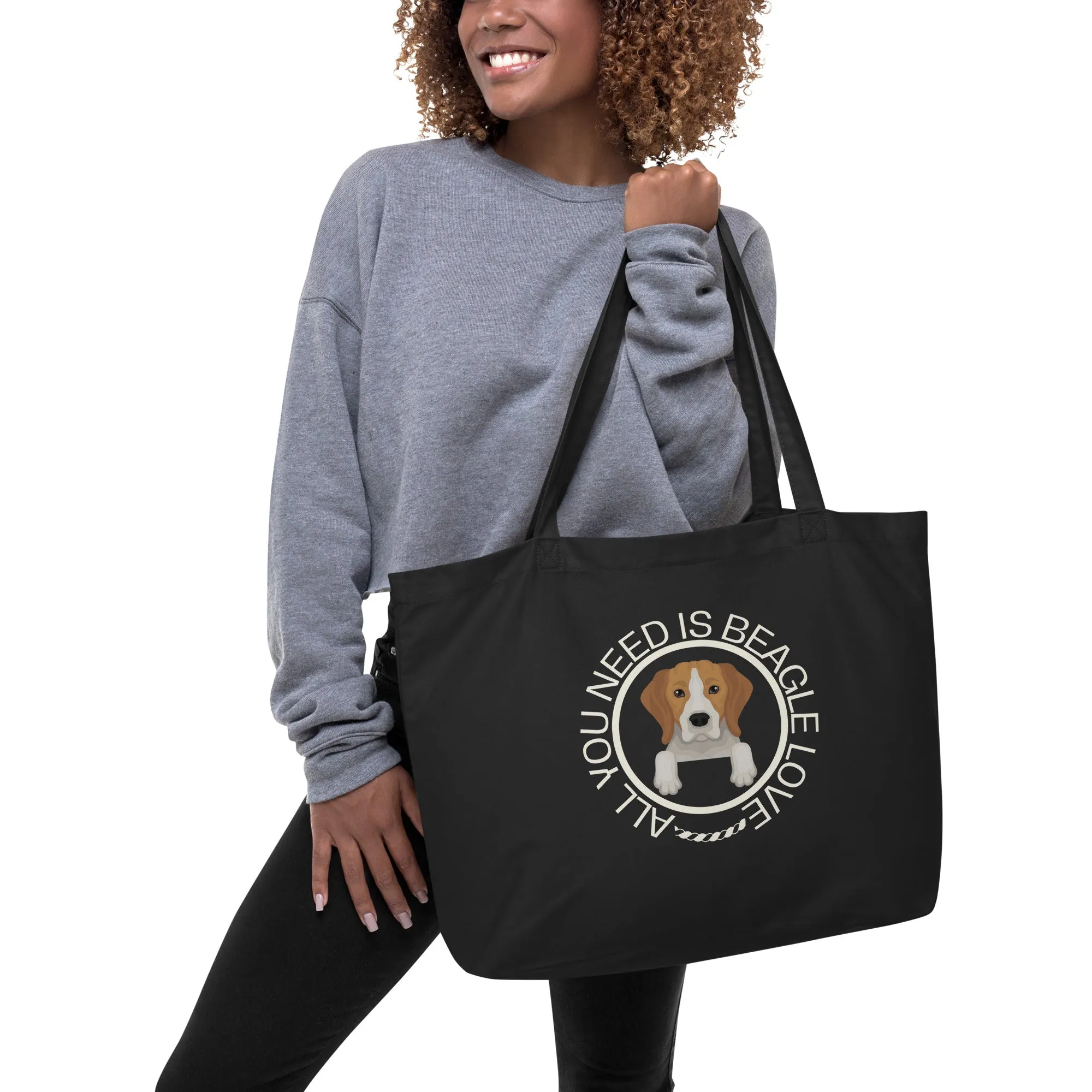 Beagles, Large organic tote bag