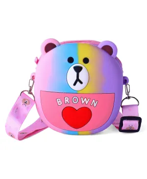 BEAR & HEART SILICON SLING BAG - MULTI-COLOUR