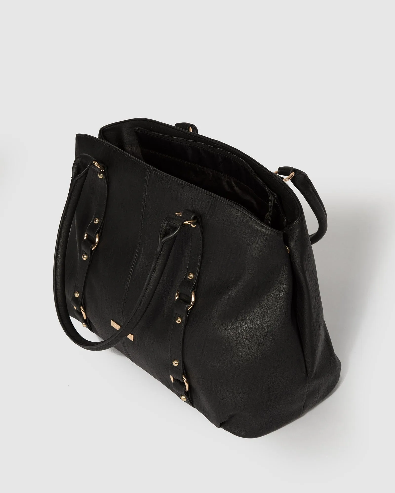 Black Alice Stud Weekender Bag