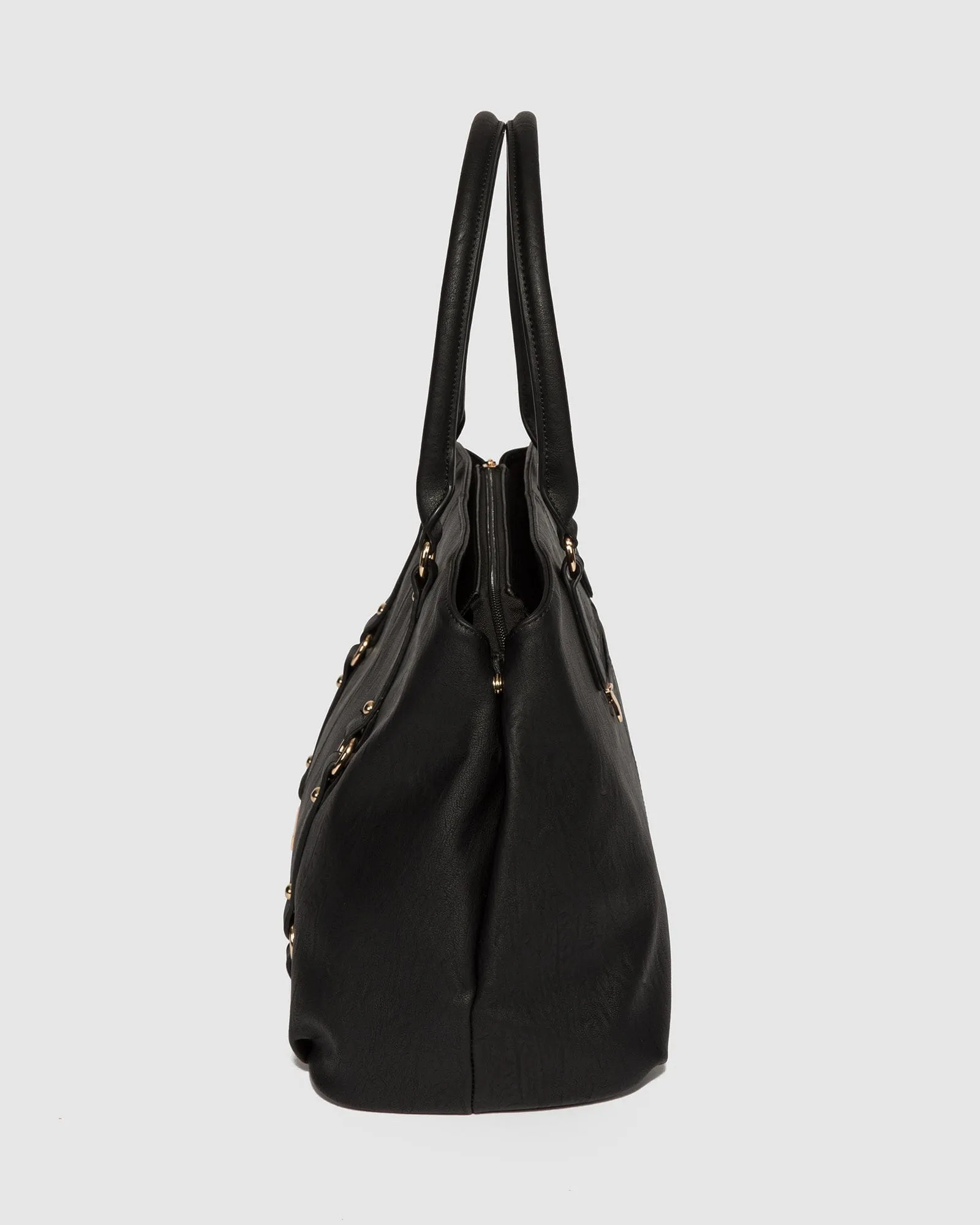 Black Alice Stud Weekender Bag