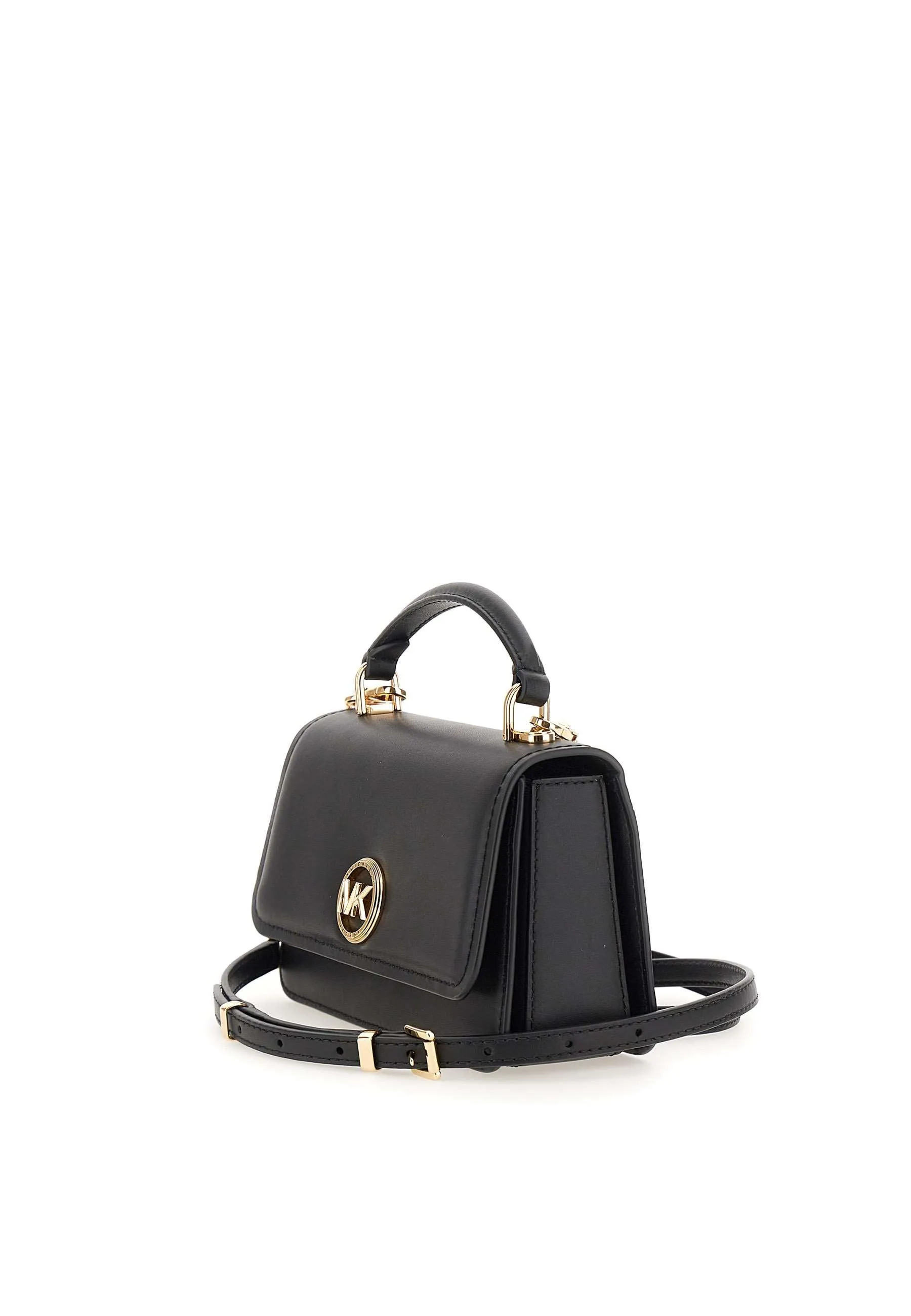 Black Leather Delancey Handbag Snap Closure