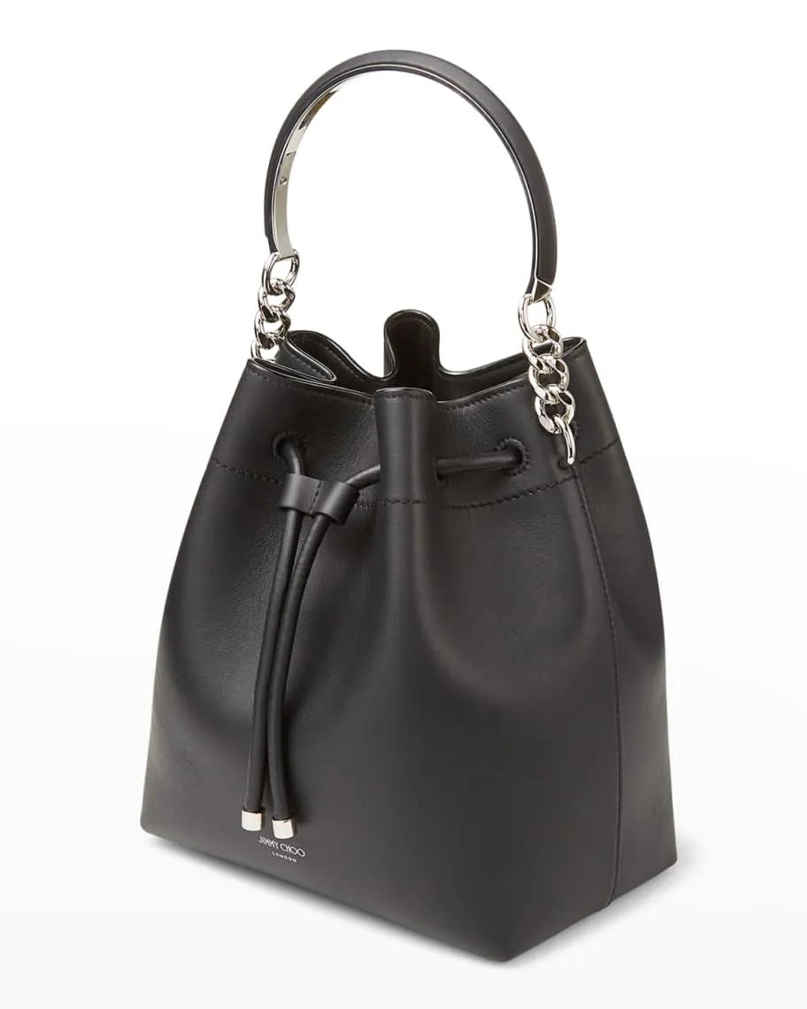 Bon Bon Bucket/s Soft Shiny Calfskin Jimmy Choo