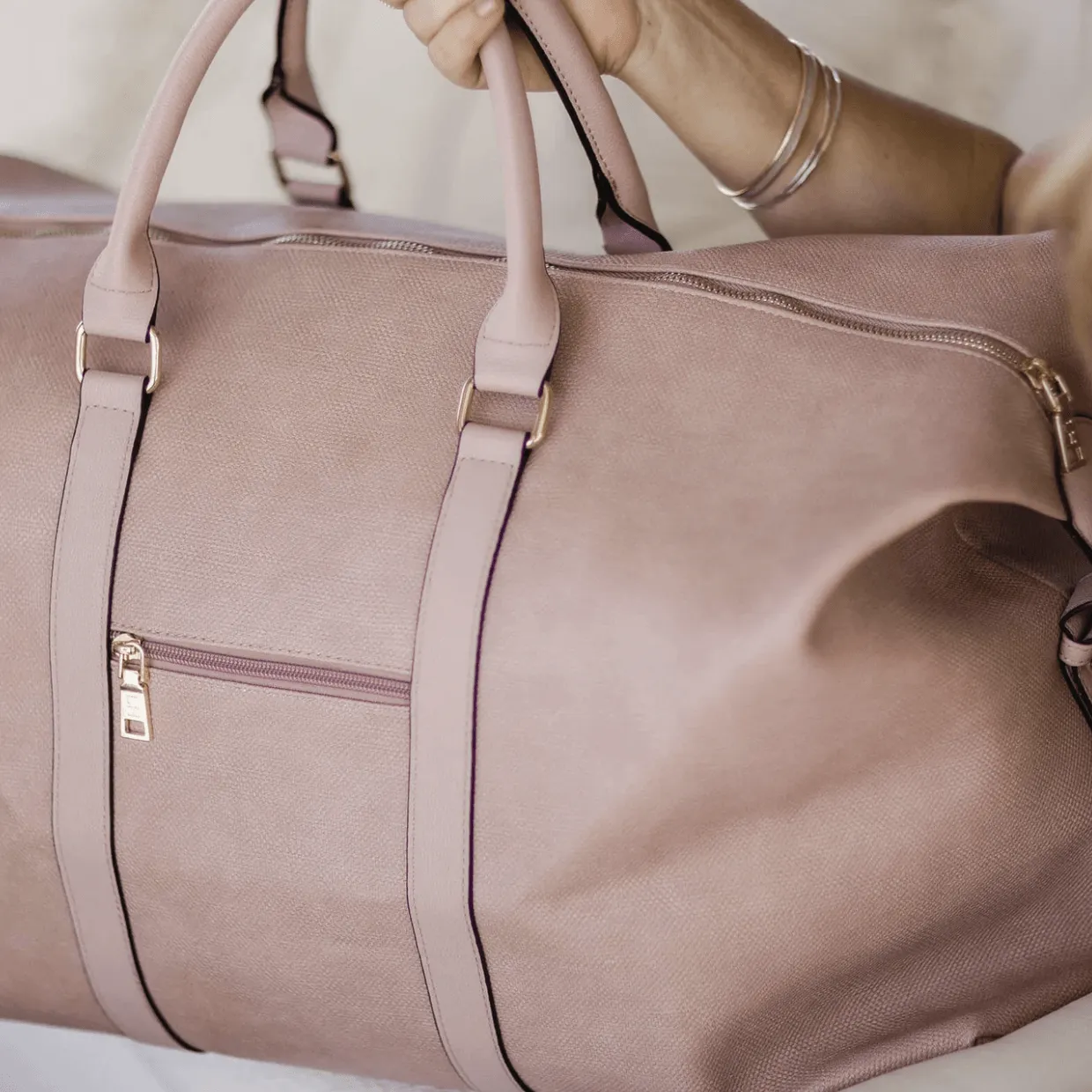 Boston Weekender Travel Bag | Dusty Pink