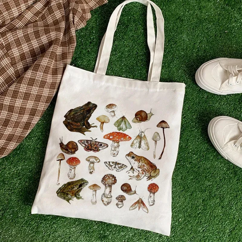 Botanical Nature Canvas Tote Bag