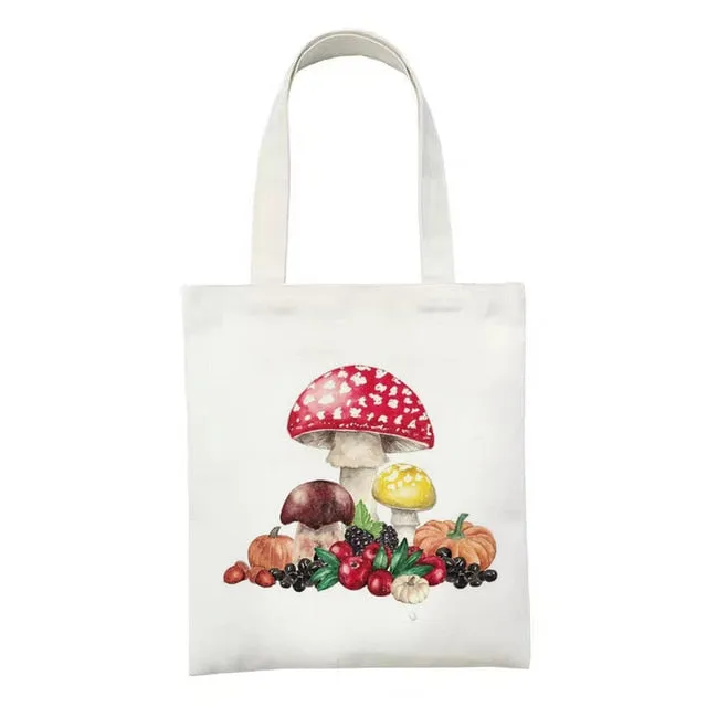 Botanical Nature Canvas Tote Bag