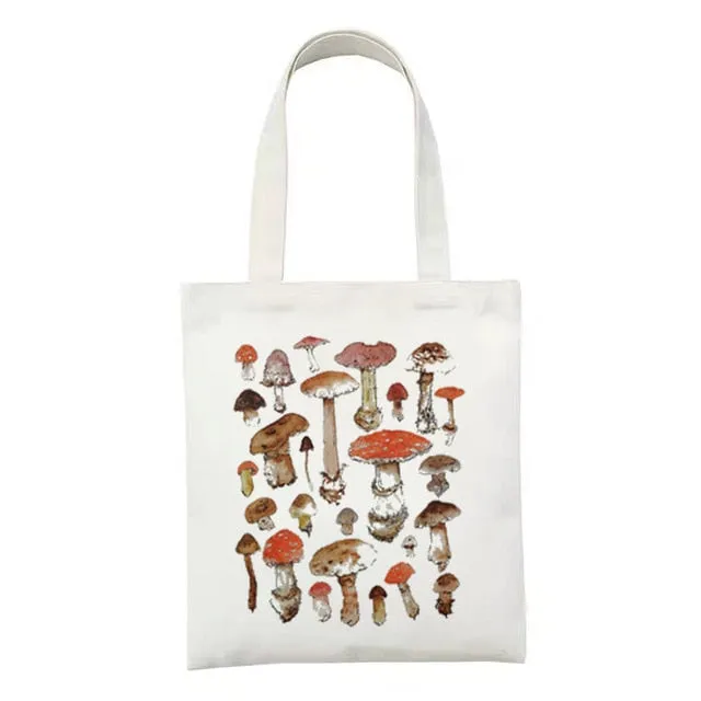 Botanical Nature Canvas Tote Bag