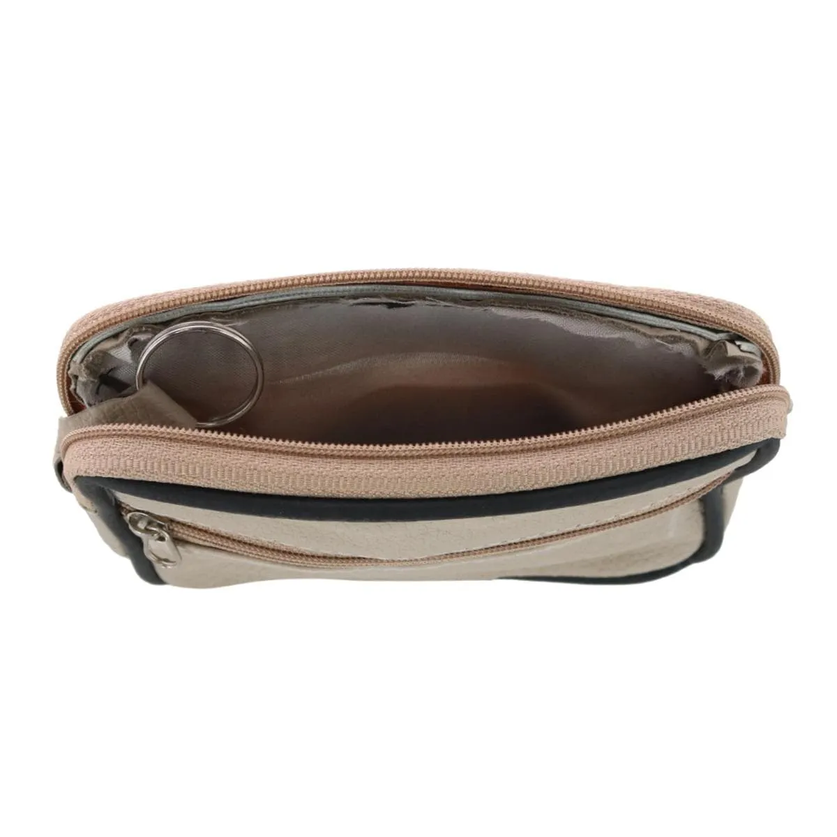 CTM® Women's Cowhide Leather Zipper Coin Purse