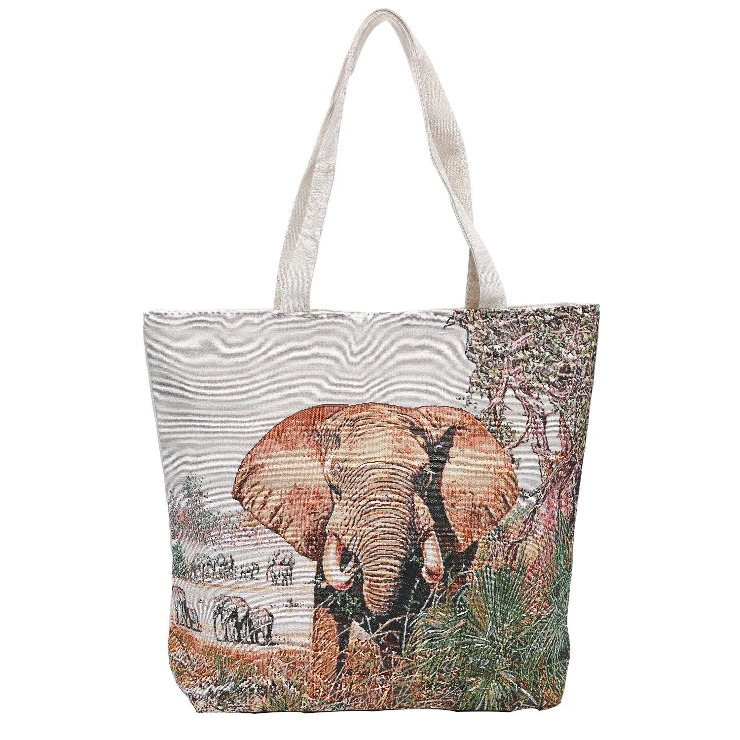 Empire Cove Designer Printed Cotton Canvas Tote Bags Reusable Beach Shopping