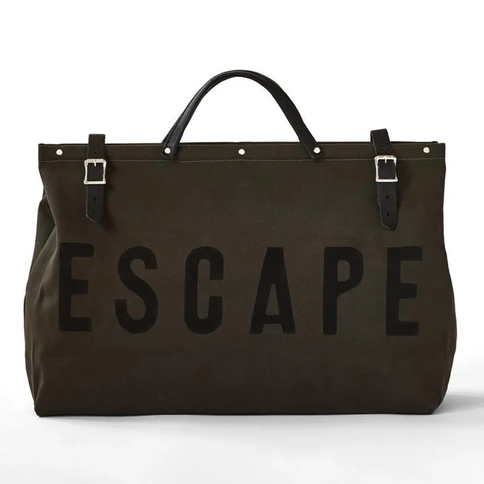 ESCAPE | HOLDALL BAG | OLIVE CANVAS