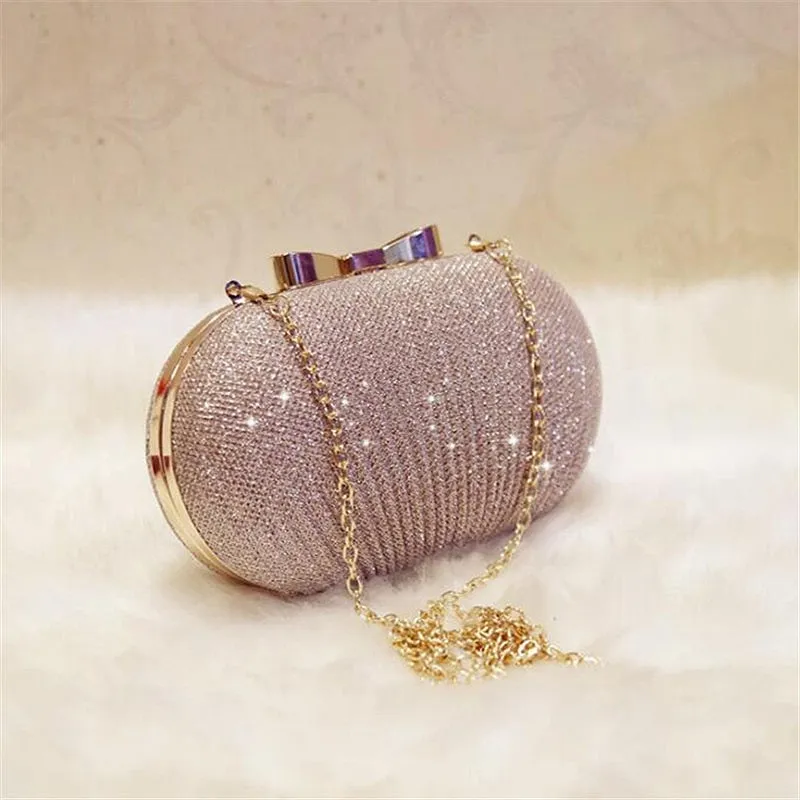 Golden Wedding Shiny Clutch Bag for Women