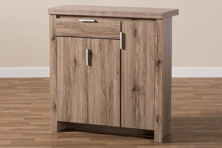 Henrik Oak Brown Finished Shoe Cabinet