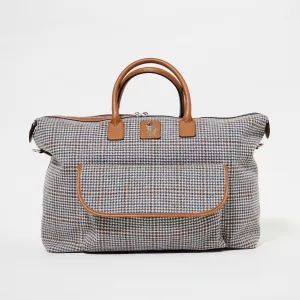 Houndstooth Wool Weekender Bag