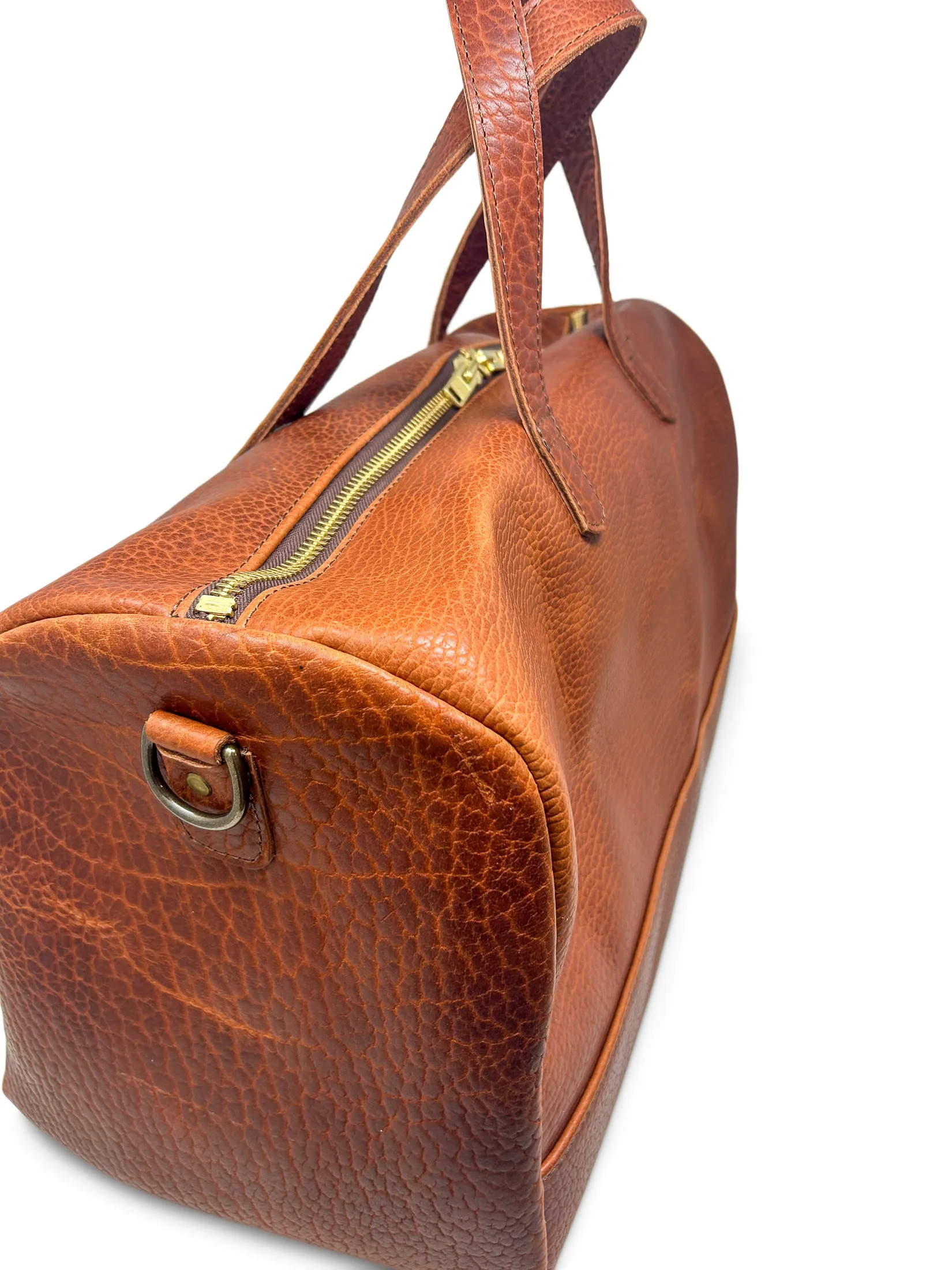 Jack Foster Weekender  | Cognac Shrunken Bison