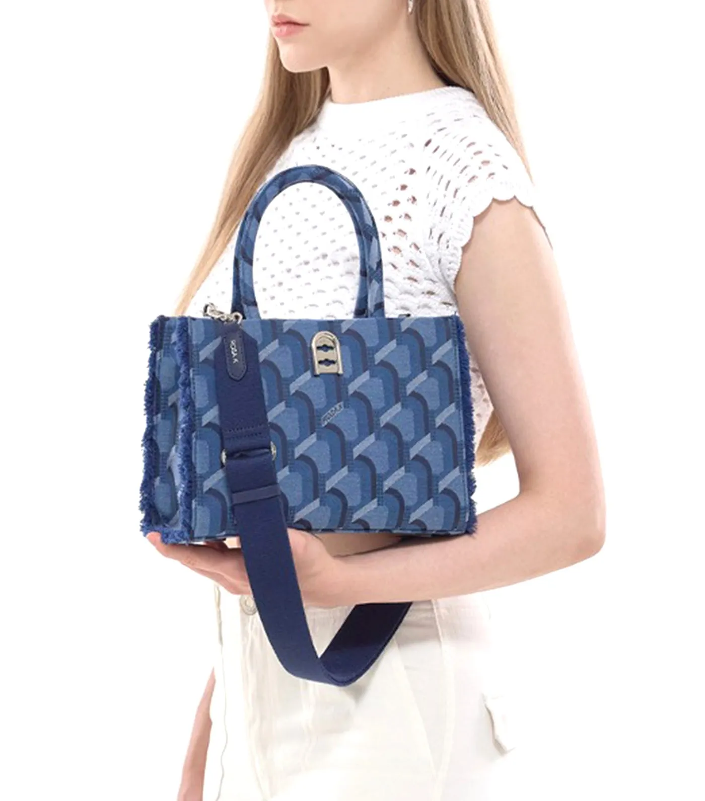 Jeans Monogram Day Tote Denim Blue