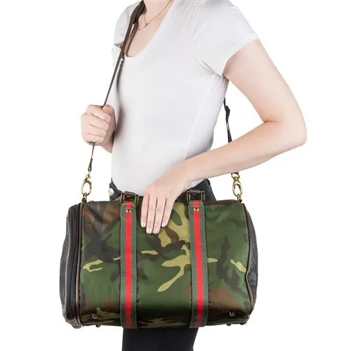 JL Duffel Camouflage Carrier with Red Stripe