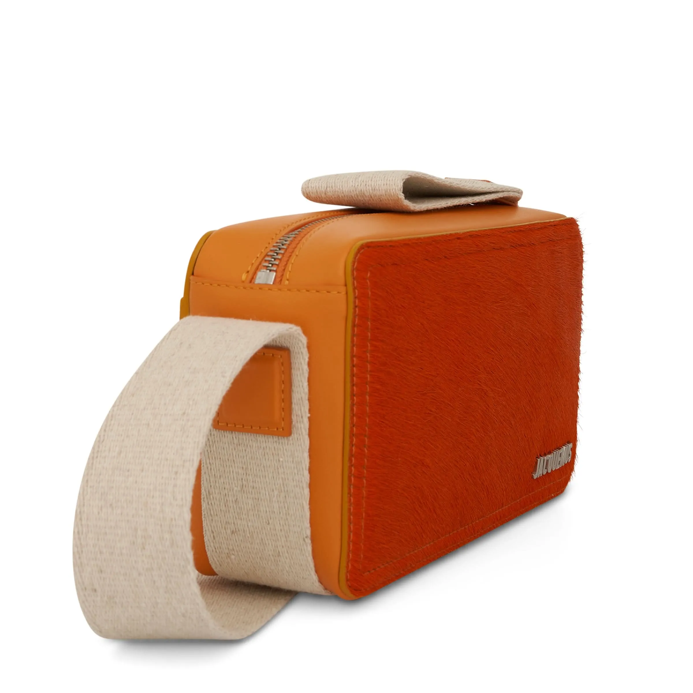 Le Cuerda Horizontal Leather Bag in Orange