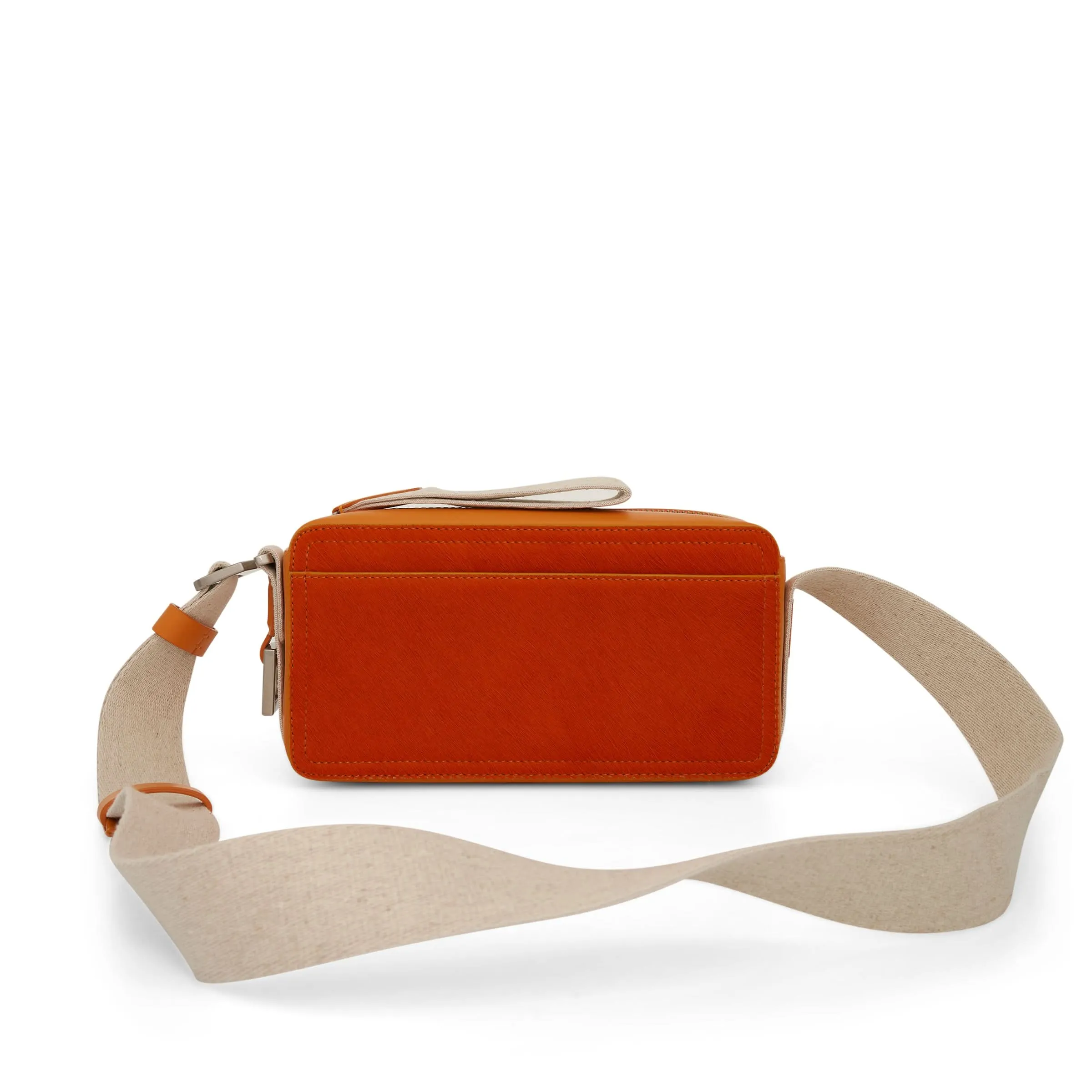 Le Cuerda Horizontal Leather Bag in Orange