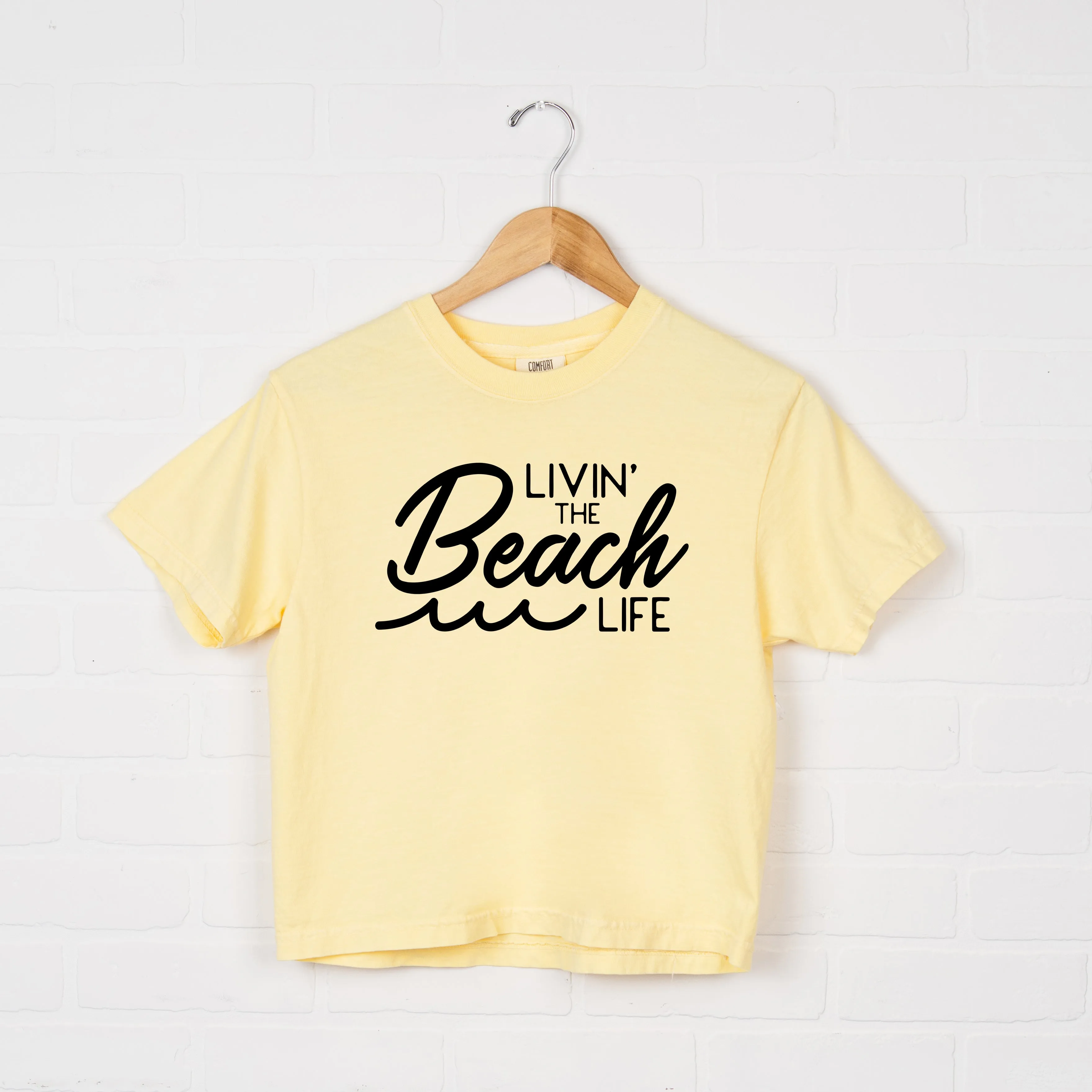 Livin' The Beach Life | Relaxed Fit Cropped Tee