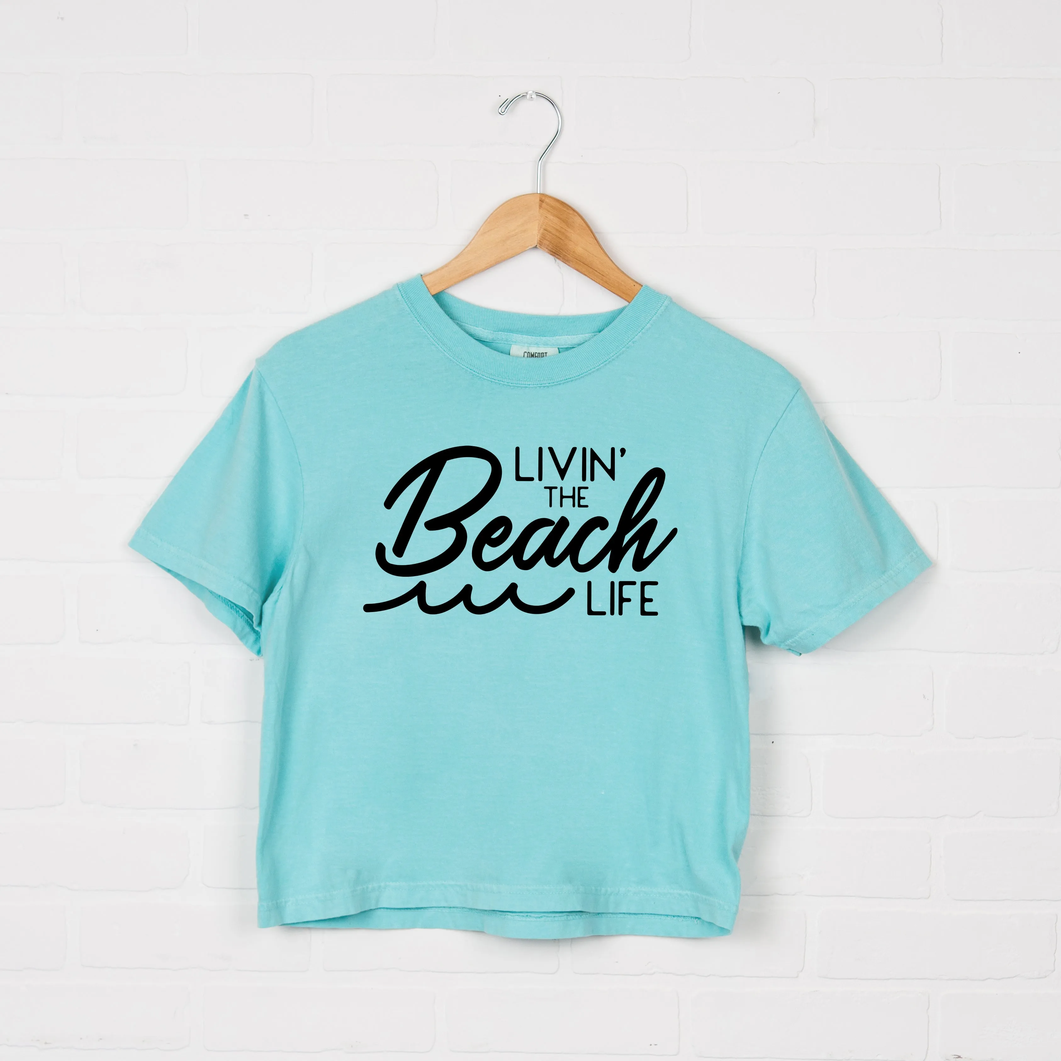 Livin' The Beach Life | Relaxed Fit Cropped Tee