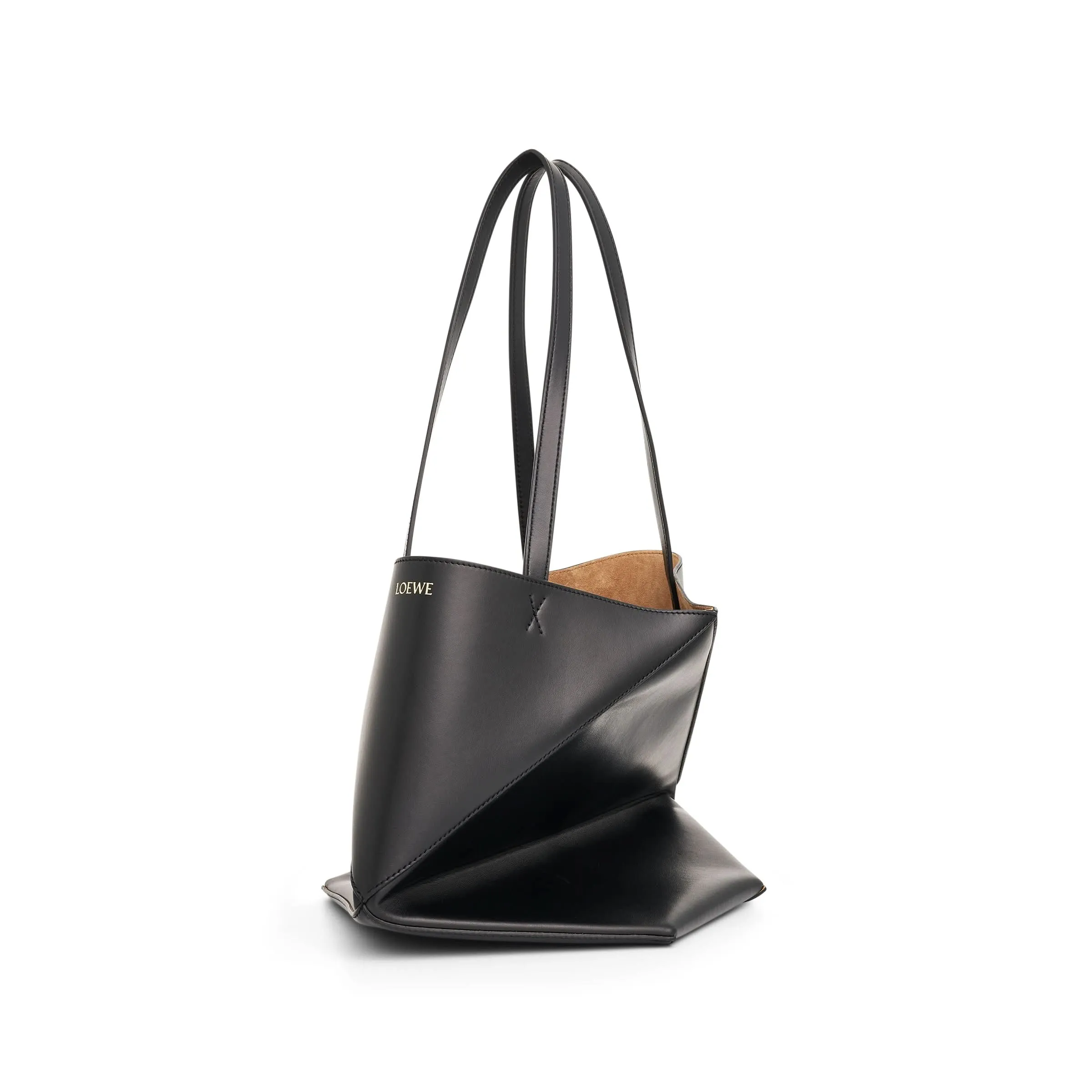 Medium Puzzle Fold Tote Bag in Black