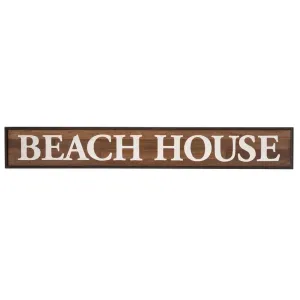 "Beach House" Wood Framed Wall Decor - 69" x 10"