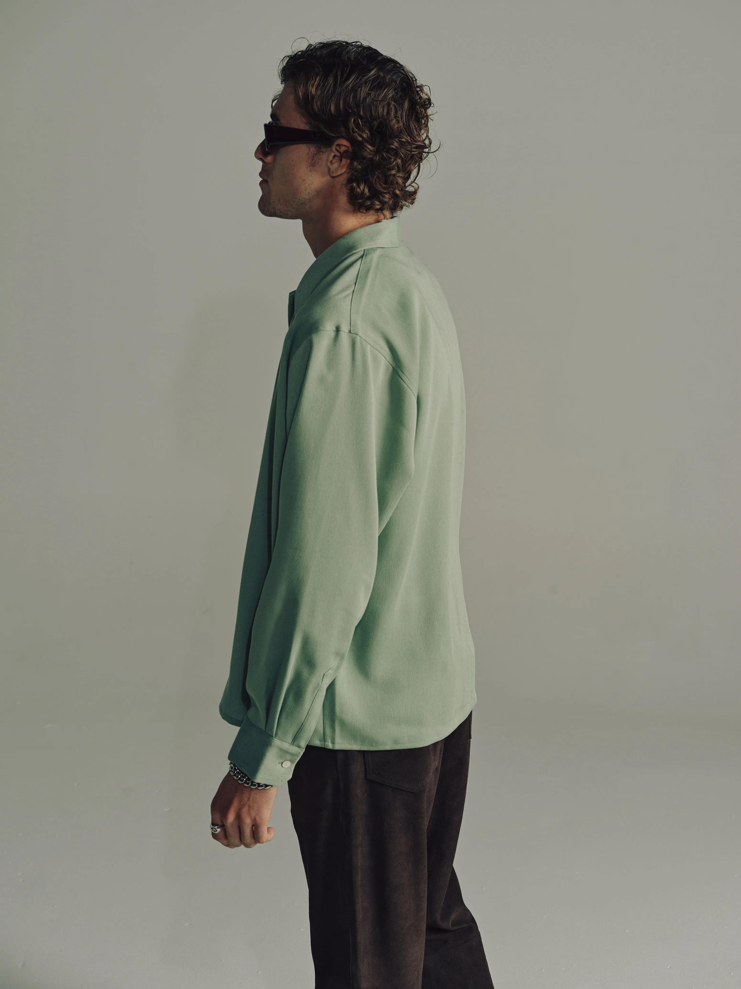 Relaxed Long Sleeve Shirt | Sage