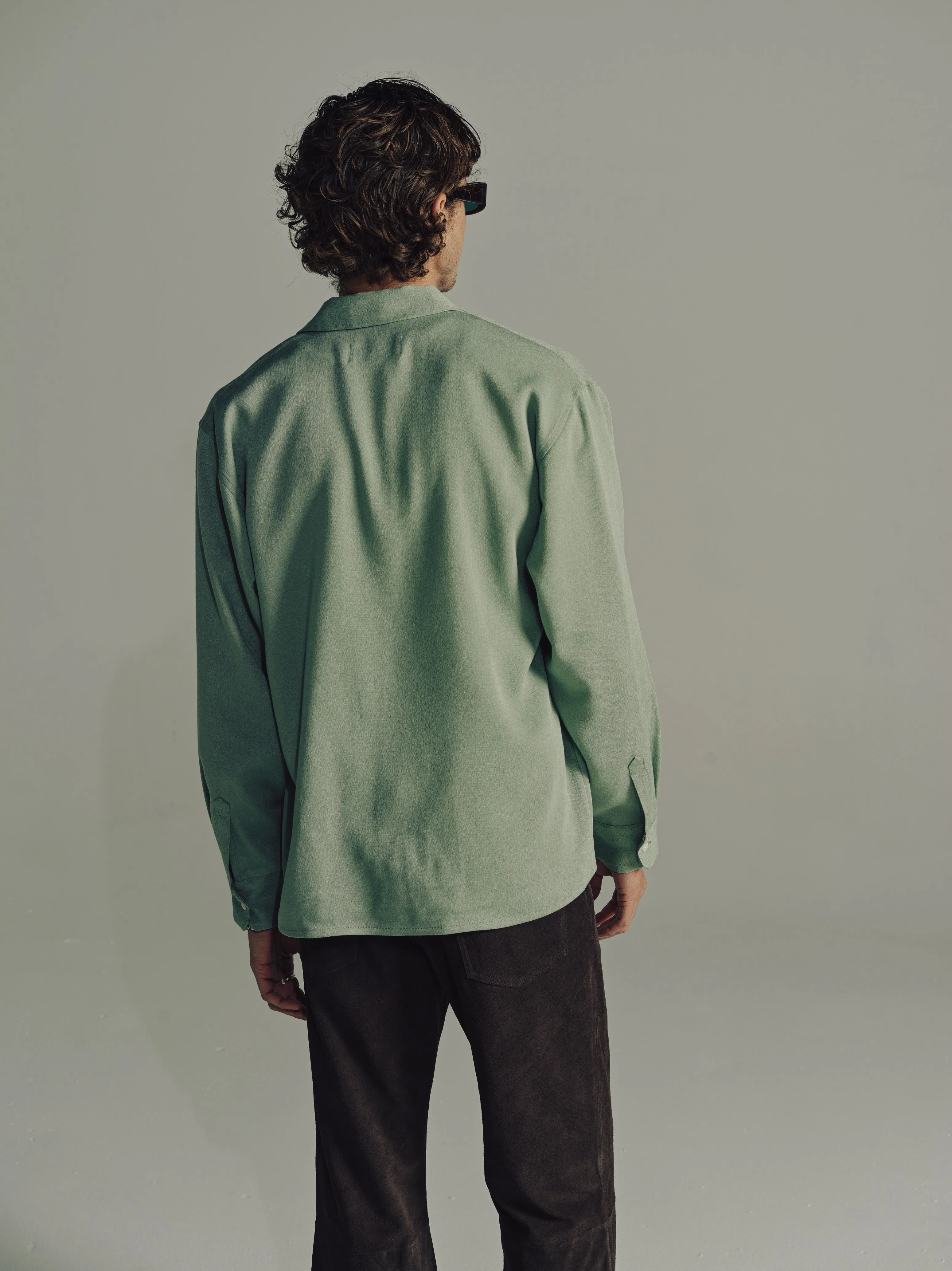 Relaxed Long Sleeve Shirt | Sage