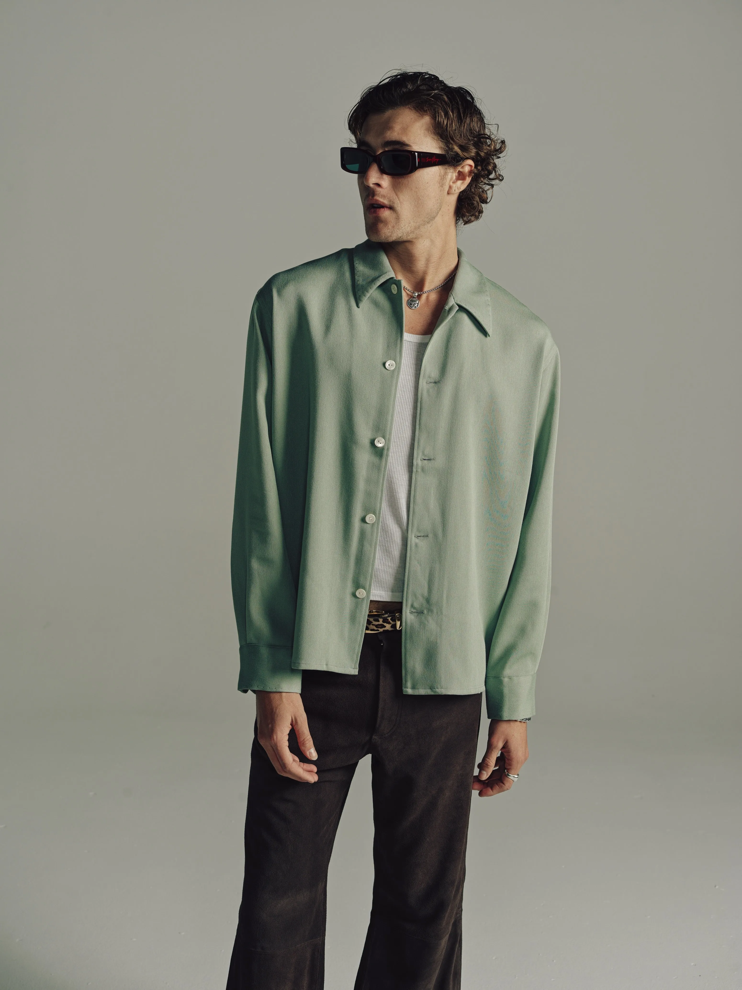 Relaxed Long Sleeve Shirt | Sage