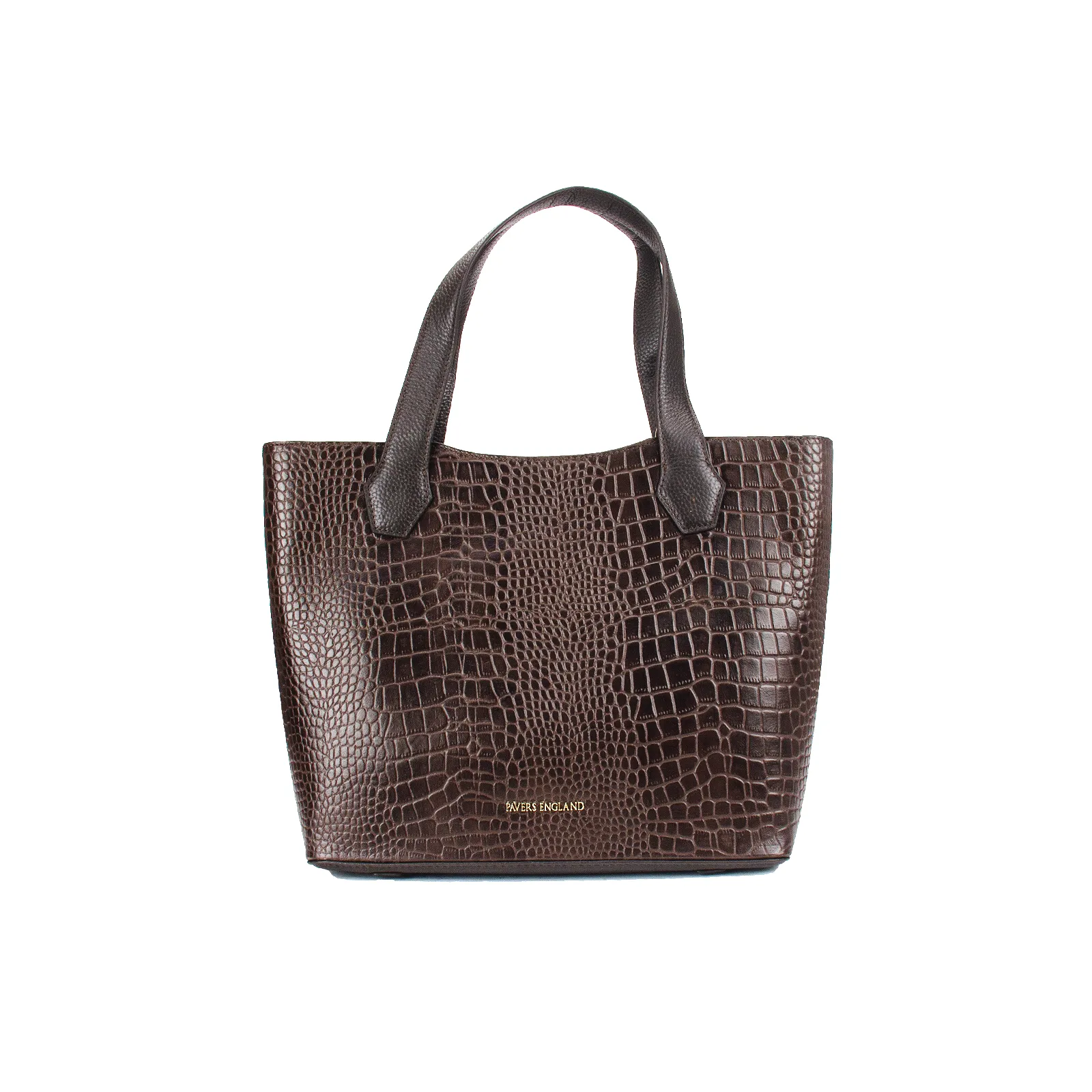 Riko Croc pattern Embossed leather Tote Bag