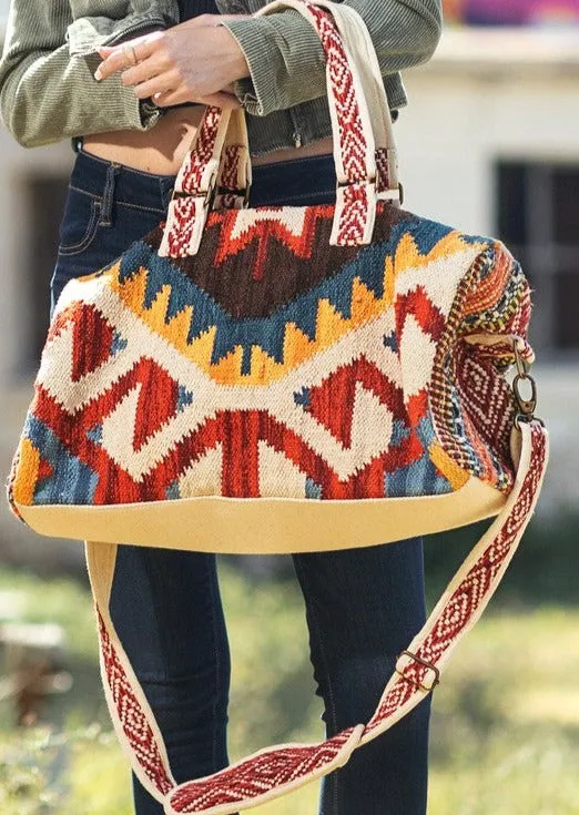 Sedona Aztec Print Weekender Duffle Bag