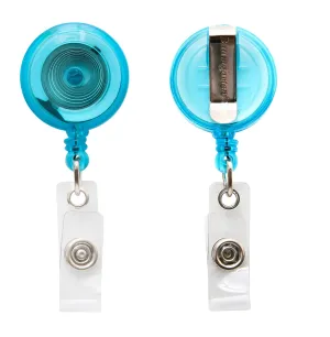 SICURIX Standard ID Badge Reel Round Belt Clip Strap BLUE (68853)