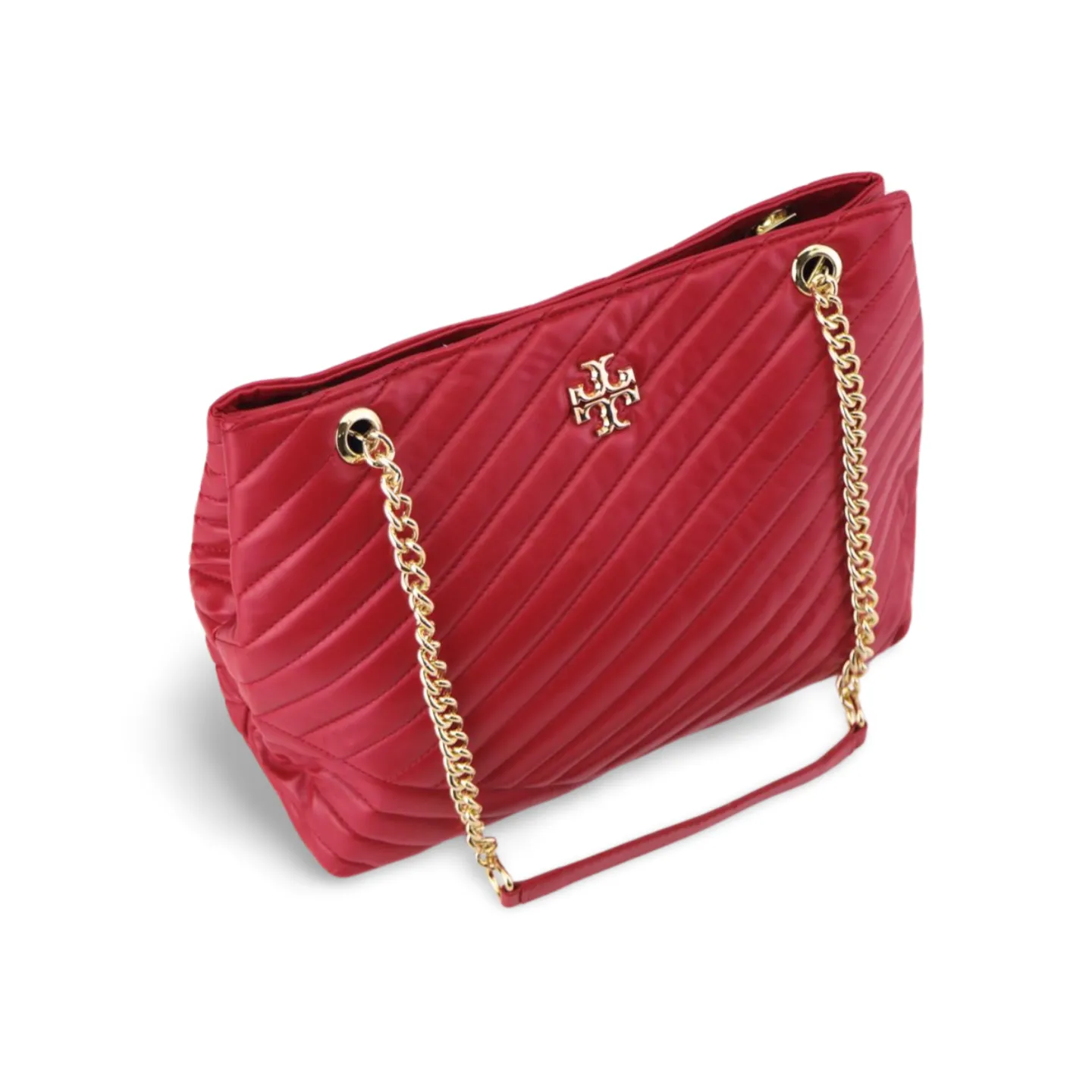 Stylish Women's Quilted Tote Bag with Gold Chain