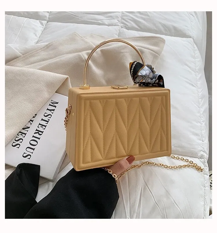 Textured Box Handbags/Sling Bags