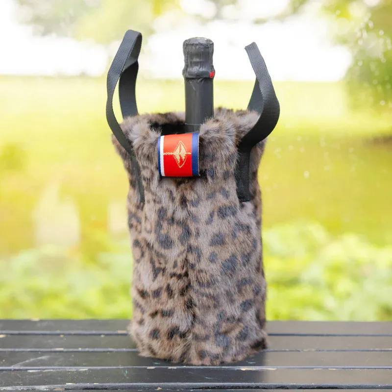 The Green Faux Fur Wine Tote