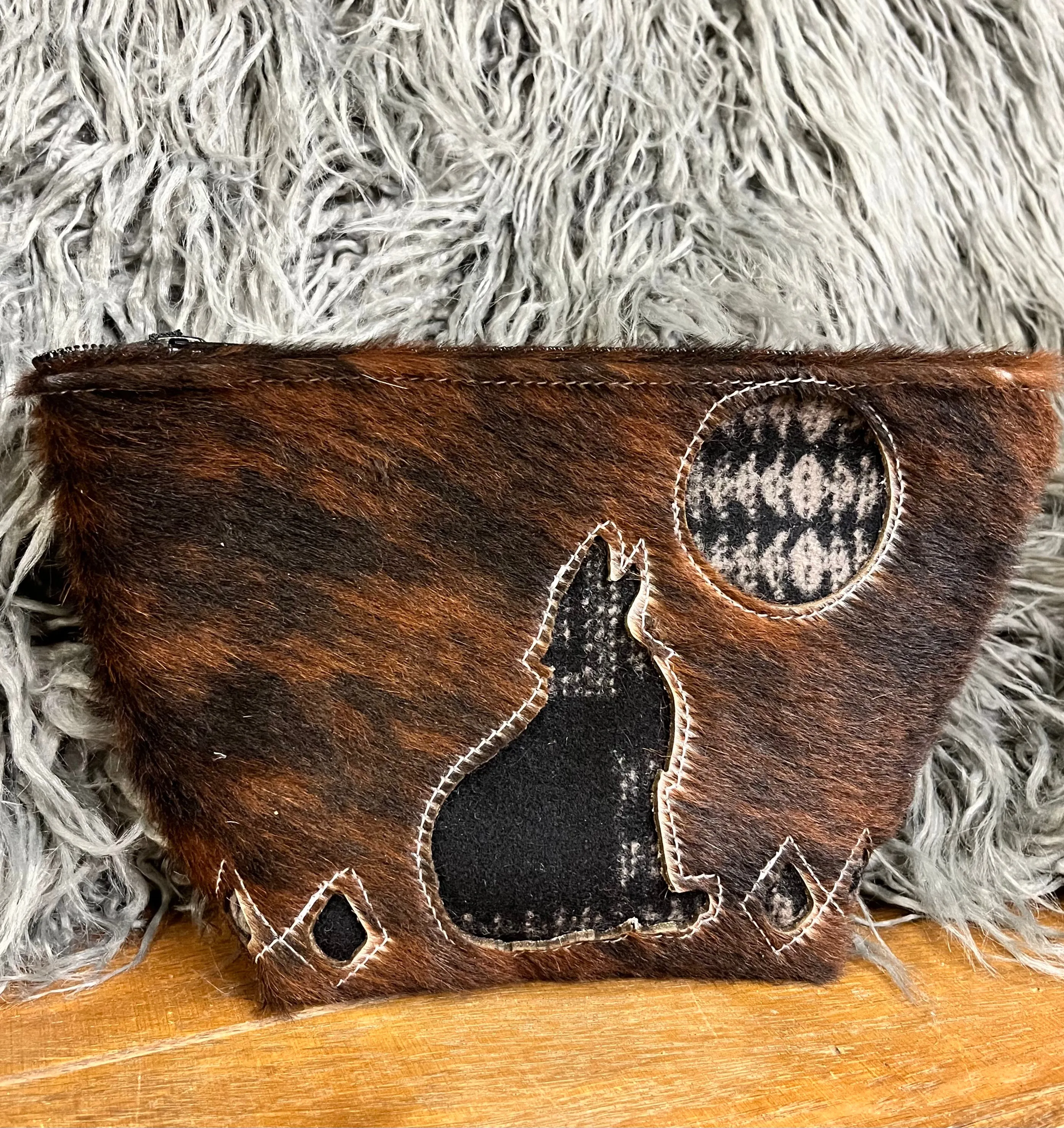 The Whole Herd Cowhide & Pendleton Makeup Bags